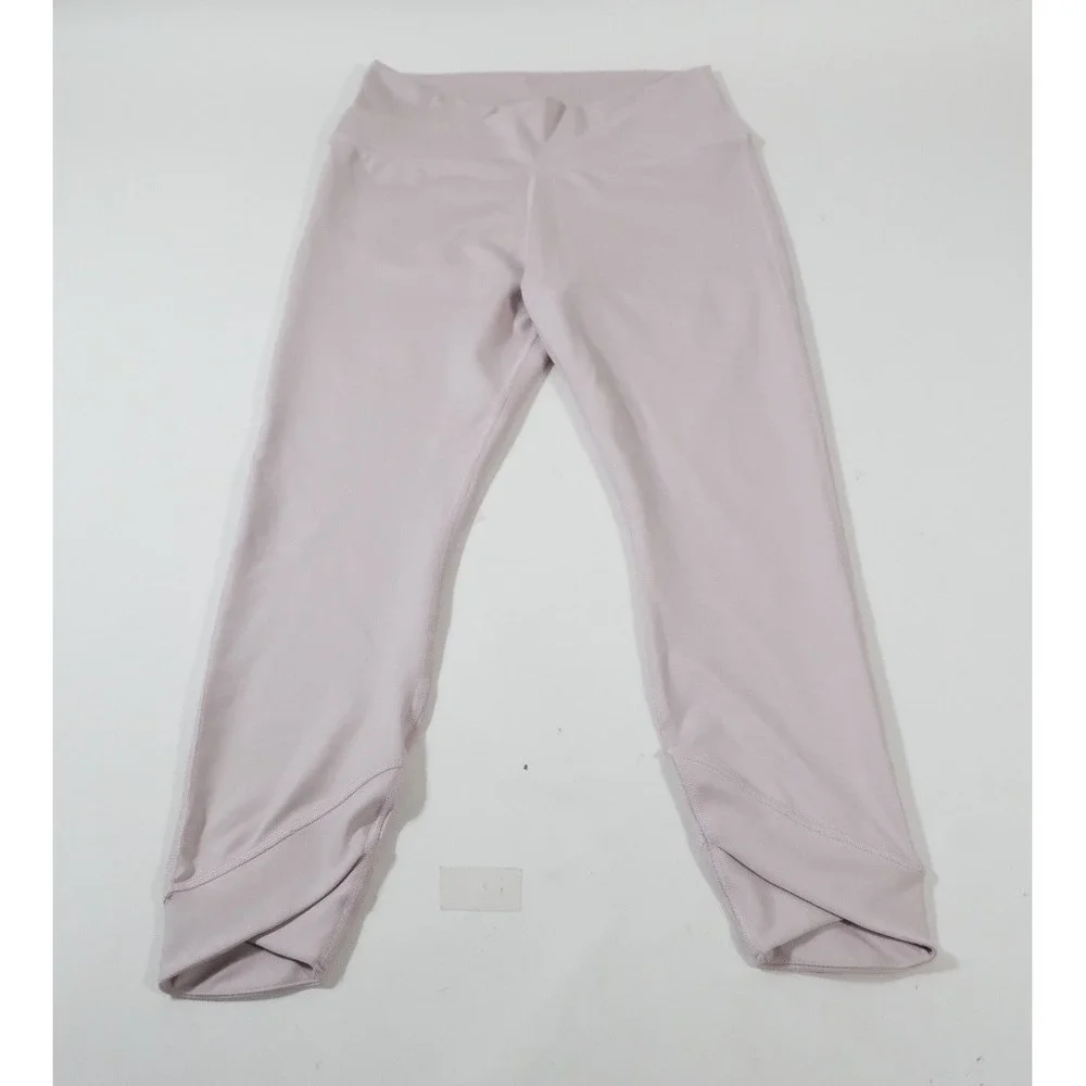 Nike Dri-Fit Leggings Womens Medium High Rise Tulip Hem Yoga‎ Tights Lite Pink
